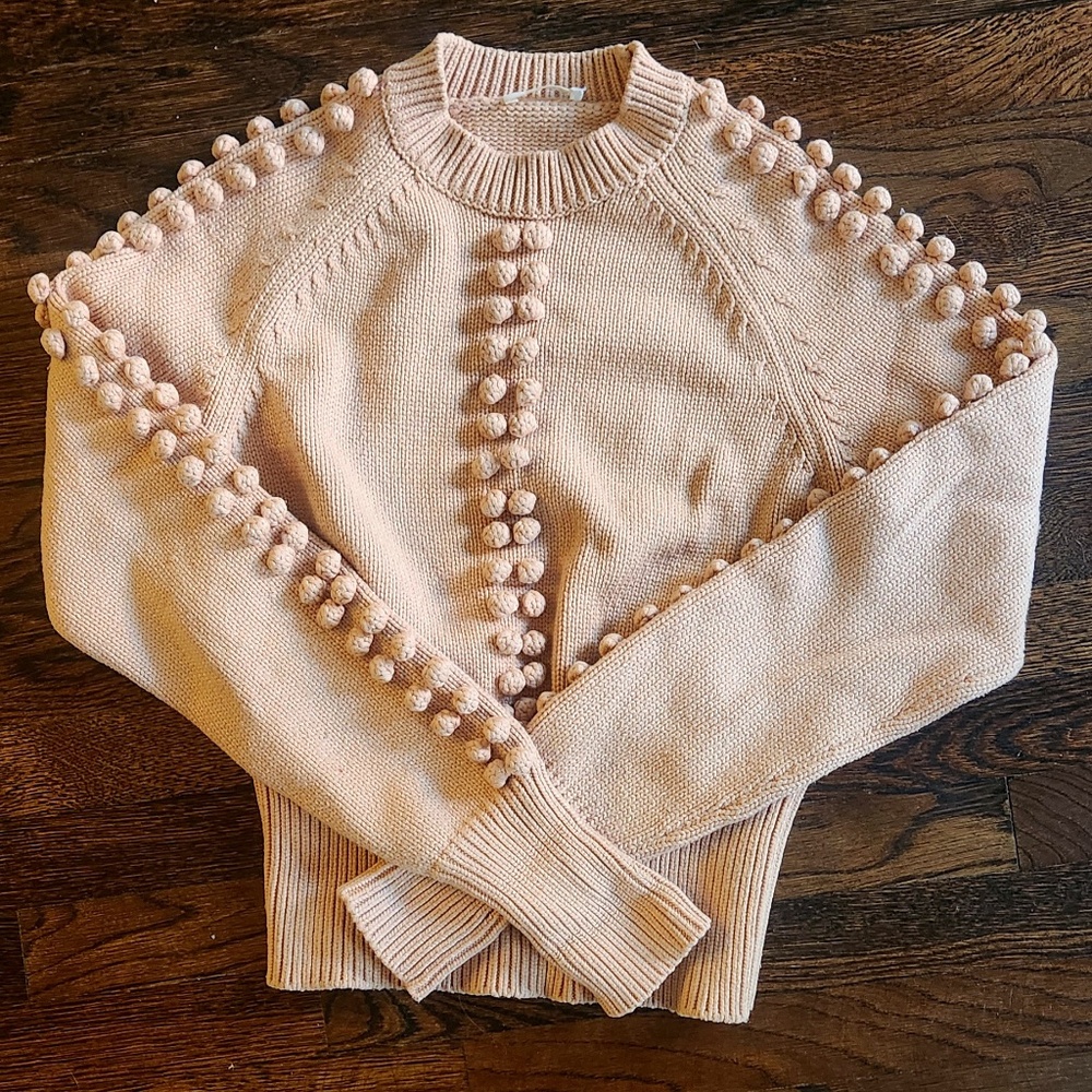 Chloe crewneck pom-pom sweater - Sz S